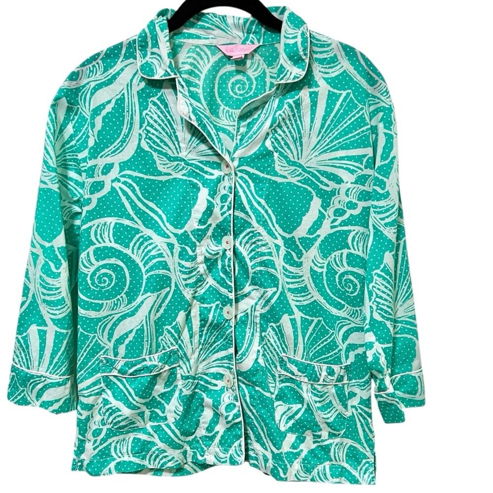 Lilly Pulitzer Clammies ‘n’ Jammies Seashell Print Sleep Top Small